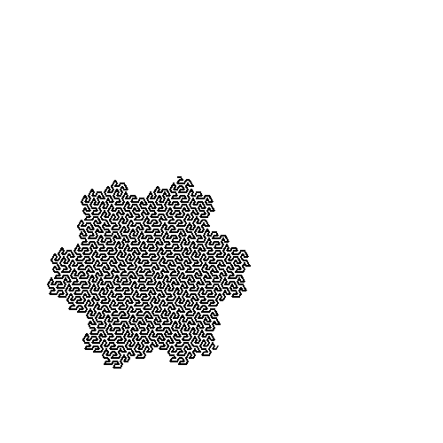 Figure 2.13 Figure 1.11.a: Hexagonal Gosper curve click to open example in the virtual_botanical_laboratory