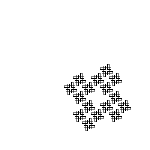 Figure 2.10 Figure 1.9.f: F → F-F+F-F-F click to open example in the virtual_botanical_laboratory